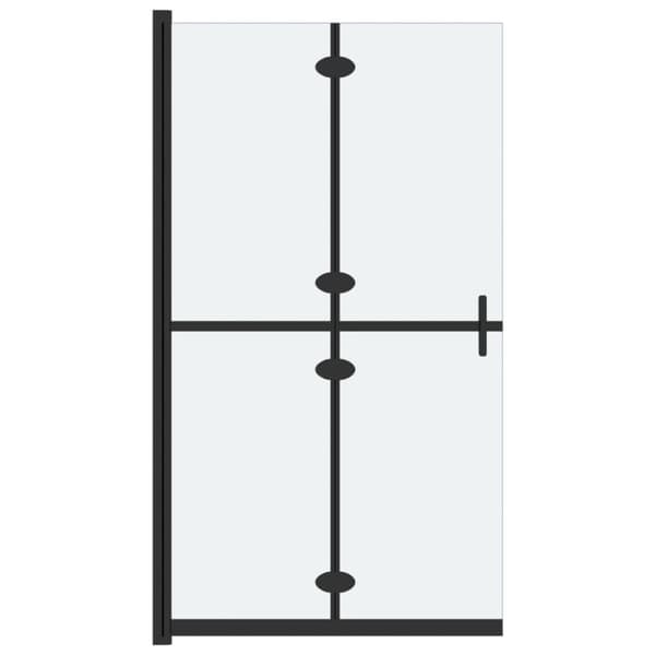 vidaXL foldbar brusevæg 120x190 cm matteret sikkerhedsglas