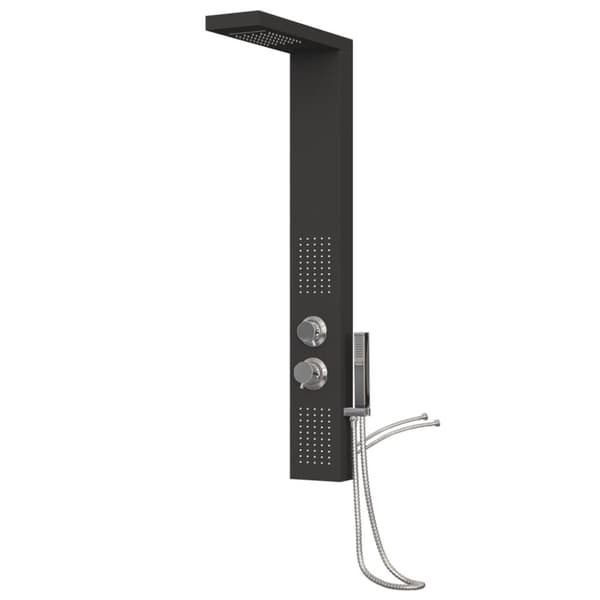 vidaXL Duschpanelsystem aluminium svart