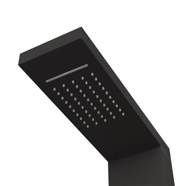 vidaXL Duschpanelsystem aluminium svart