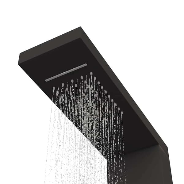 vidaXL Duschpanelsystem aluminium svart