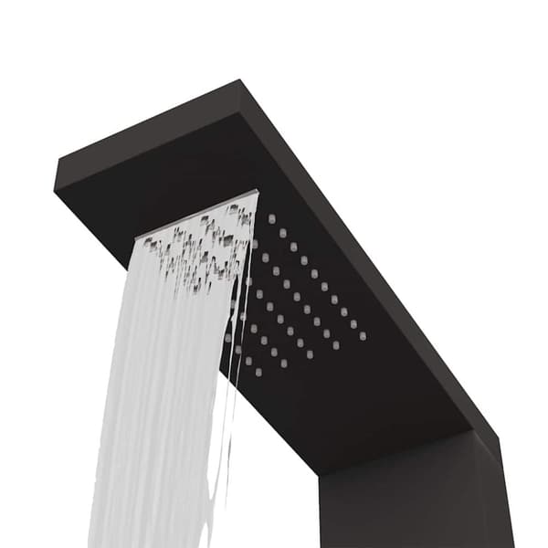 vidaXL Duschpanelsystem aluminium svart