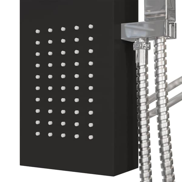 vidaXL Duschpanelsystem aluminium svart