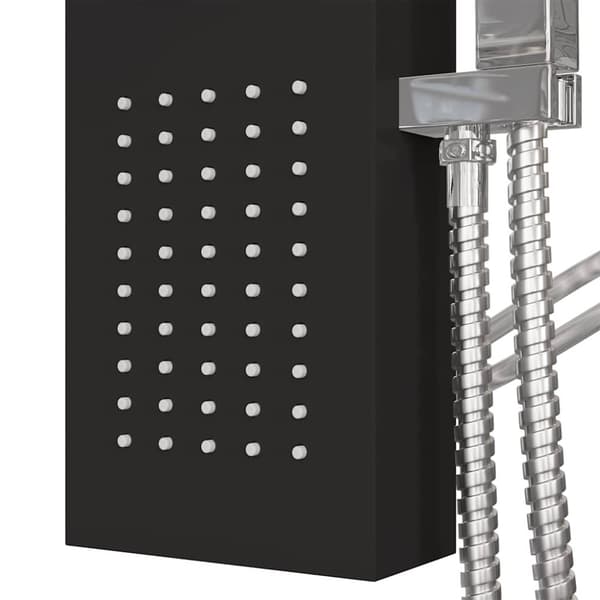 vidaXL Duschpanelsystem aluminium svart