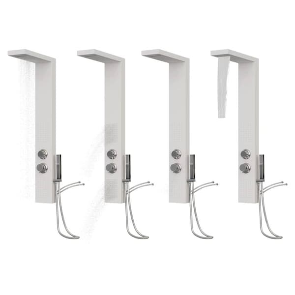 vidaXL Dusjpanel aluminium hvit