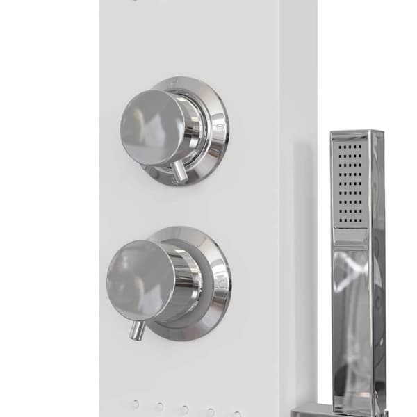 vidaXL Dusjpanel aluminium hvit