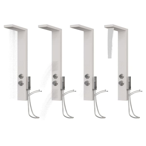 vidaXL Dusjpanel aluminium hvit