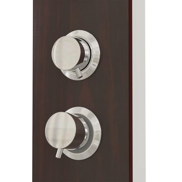 vidaXL Dusjpanel glass brun