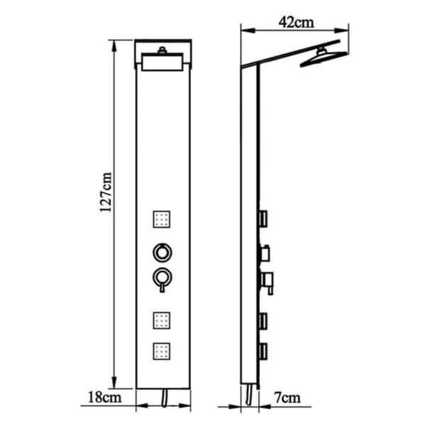 vidaXL Dusjpanel glass brun