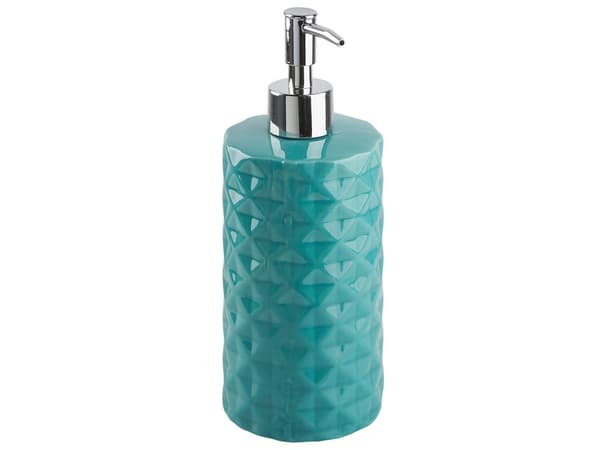 Badrumstillbehör Set Turkos Dolomit Modern Tvålpump Tvålfat Tandborsthållare Behållare Glas