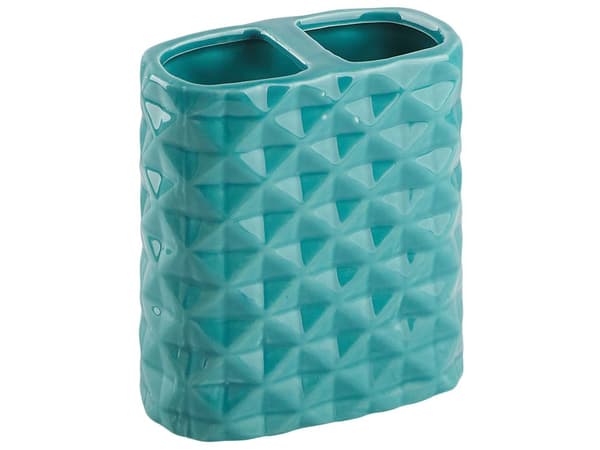 Badrumstillbehör Set Turkos Dolomit Modern Tvålpump Tvålfat Tandborsthållare Behållare Glas