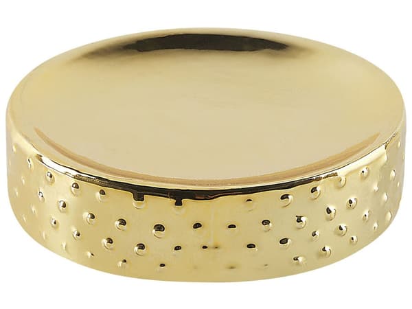 Set av Badrumstillbehör i 4 delar Svart och Beige Dolomit Glam Tvålpump Tvålfat Tandborsthållare Kopp