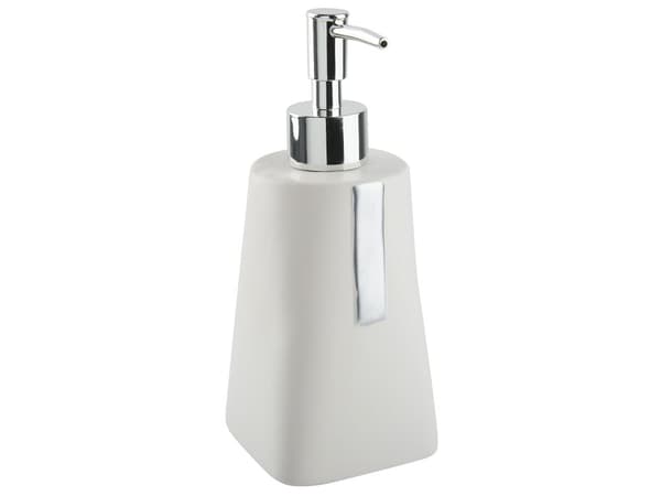 Set av Badrumstillbehör i 3 delar Beige Dolomit Glamorös Tvålpump Tvålfat Tandborsthållare Kopp