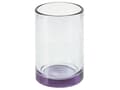 Miniatyrbild 5 av 7: Badrumstillbehör Set i 4 delar Violett Glas Glam Tvålpump Tvålfat Tandborsthållare Kopp