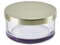 Miniatyrbild 6 av 7: Badrumstillbehör Set i 4 delar Violett Glas Glam Tvålpump Tvålfat Tandborsthållare Kopp