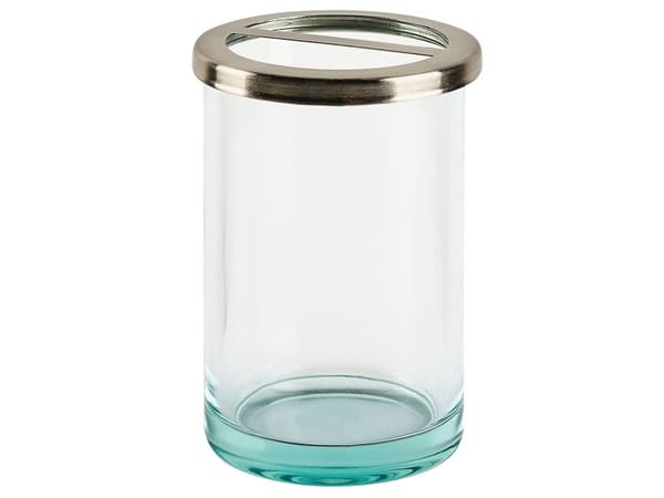 Badrumstillbehör Set i 5 delar Grön Glas Glam Tvålpump Tvålfat Tandborsthållare Kopp