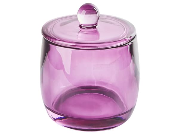 Violetti 4-osainen lasinen kylpyhuonesetti saippuapumppu saippua-astia hammasharjakuppi astia