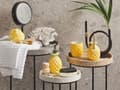 Miniatyrbillede 2 af 8: Gul Dolomit Badeværelsestilbehør Sæt Sæbedispenser Sæbeskål Tandbørsteholder Ananas Moderne Stil