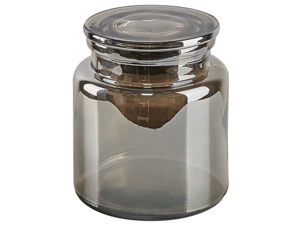 Badrumstillbehör set om 3 Grå Glas Glam Tvålpump Tvålkopp Tandborsthållare