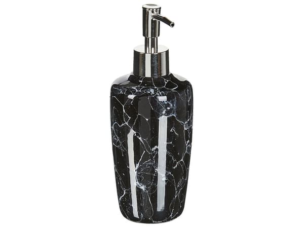 6-delar Badrumsset Accessoarer Svart Dolomit Marmor Effekt Glam Tvålhållare Tandborsthållare Toalettborste