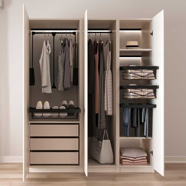 Emuca Fällbar Hängare Closet Hang 450-600 Mm Silver