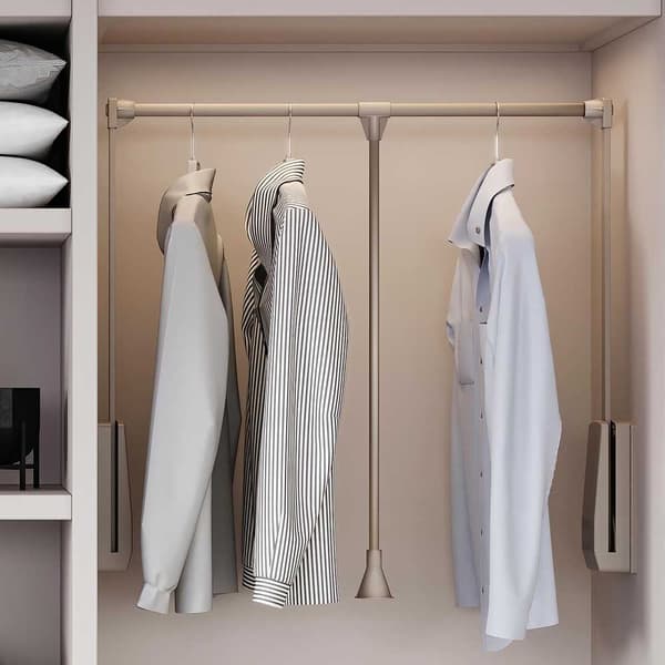 Emuca Fällbar Hängare Closet Hang 830-1150 Mm Silver