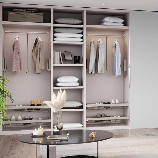Emuca Fällbar Hängare Closet Hang 830-1150 Mm Silver
