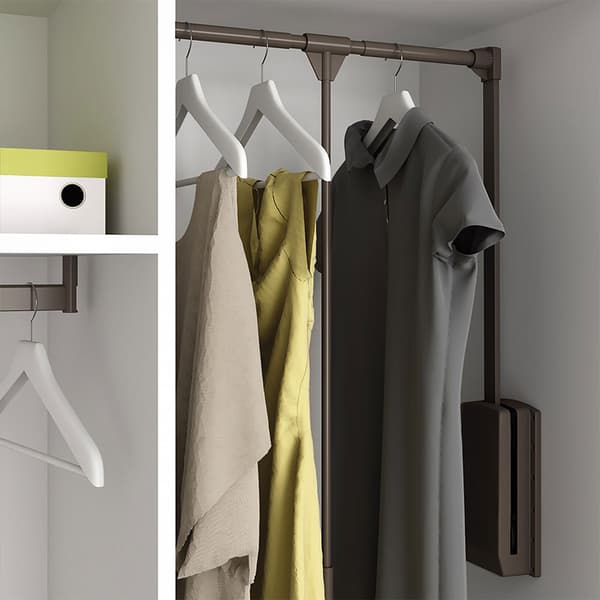 Emuca Sammenklappelig Bøjle Closet Hang 450-600 Mm Søvfarvet