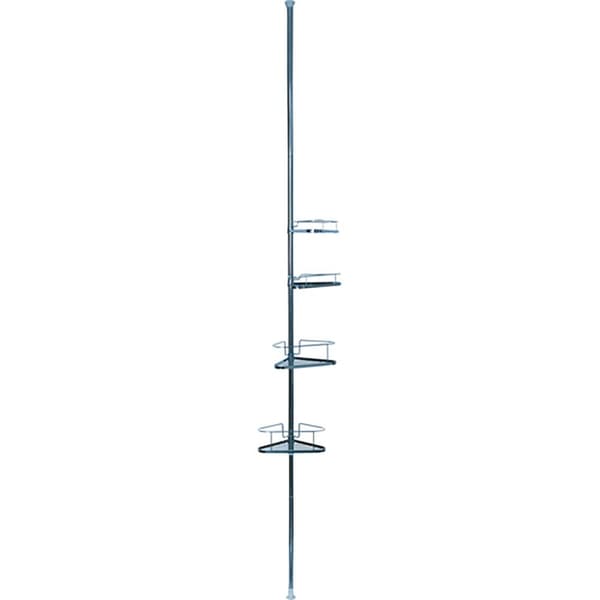 Msv Teleskopduschservice Med 4 Metal Metal Hyllor Silver