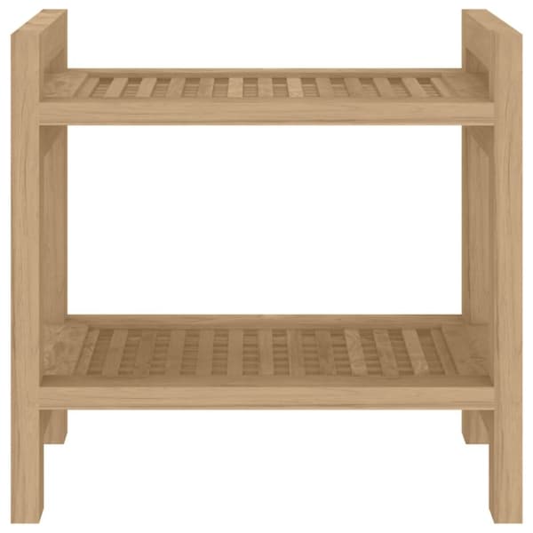 badeværelsesbord 45x30x45 cm massivt teaktræ