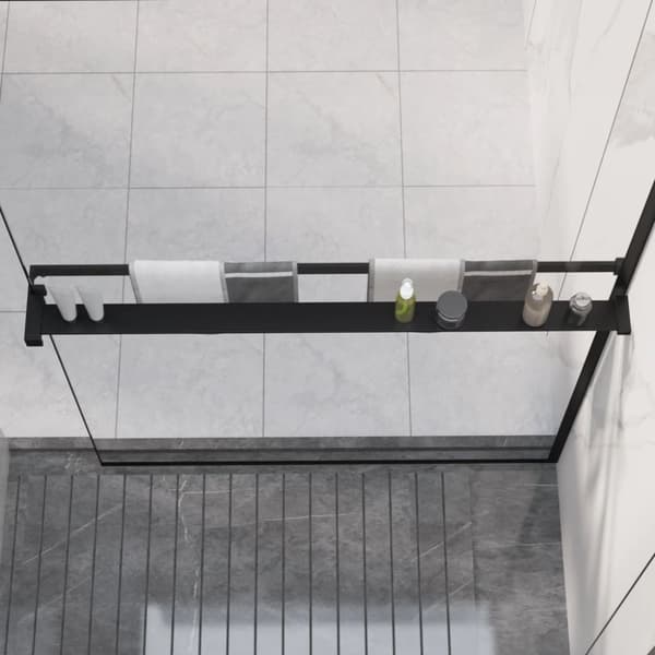 brusehylde til brusevæg 100 cm aluminium sort