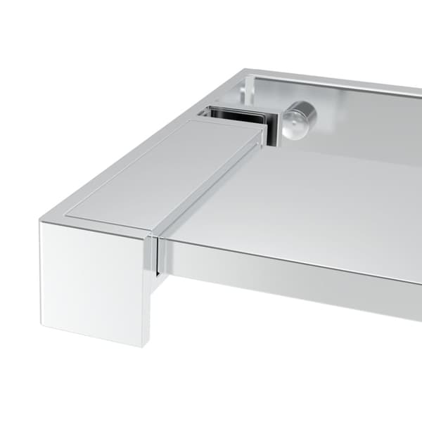 brusehylde til brusevæg 80 cm aluminium krom
