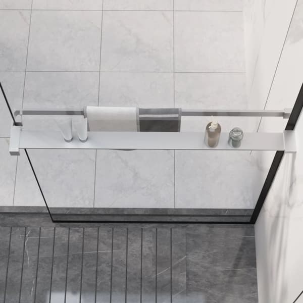 brusehylde til brusevæg 80 cm aluminium krom