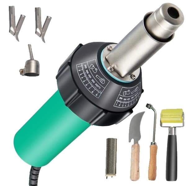 Plast svejsepistol, 1600W effekt, flere dyser, 4PCS 8PCS