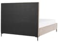 Miniatyrbild 9 av 11: Sovrumsset Taupe Sammet Stoppad Dubbelsäng med Förvaring 160 x 200 cm 2 Sängbord