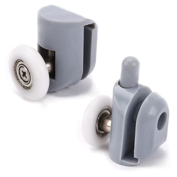 Set med 8 duschdörrrullar - 4 topp och 4 botten - 25 mm