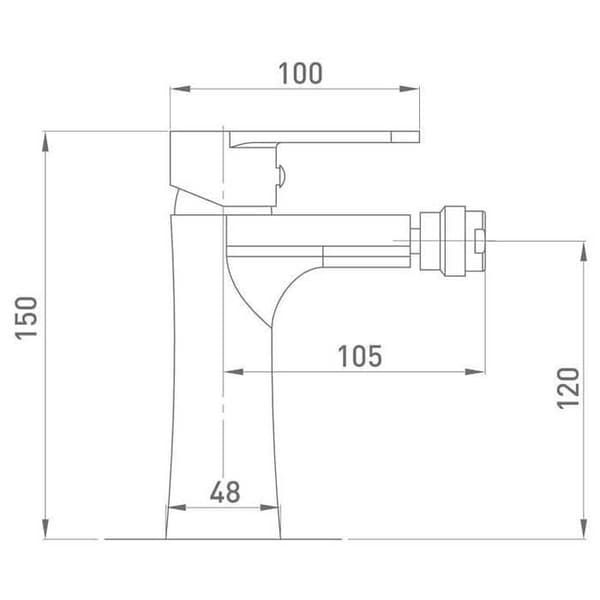 Artic Danubio Enkeltgrebs Bidet-armatur