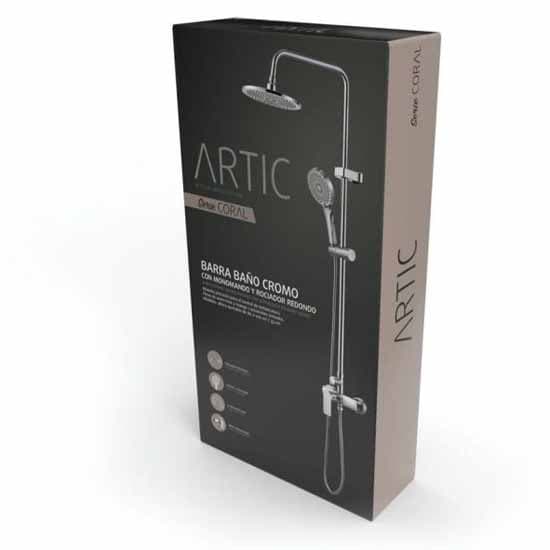 Artic Enkeltgrebs Badekarsstang Med Rundt Brusehoved