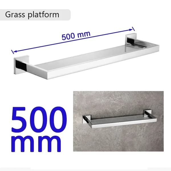 Badeværelses tilbehør, spejlpoleret rustfrit stål, håndklædeholder, Håndklædeholder 60cm