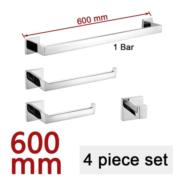 Badeværelses tilbehør, spejlpoleret rustfrit stål, håndklædeholder, Håndklædeholder 60cm