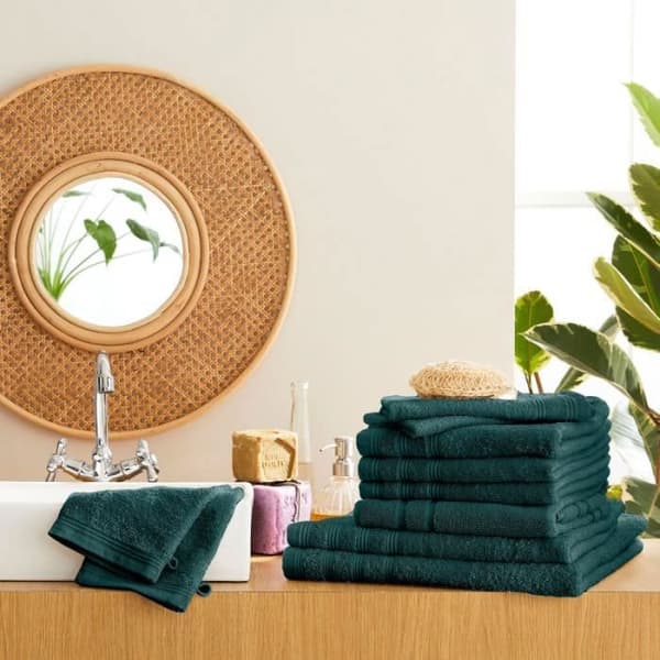 Komplett paket med 10 badrum "Spa" delar - 400 gr-m² - Färg: "Spa" Emerald