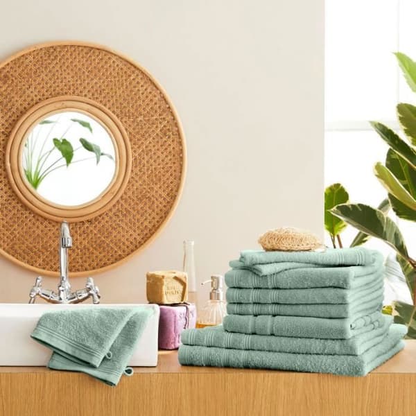 Komplett paket med 10 badrum "Spa" delar - 400 gr-m² - Färg: "Spa" Mint