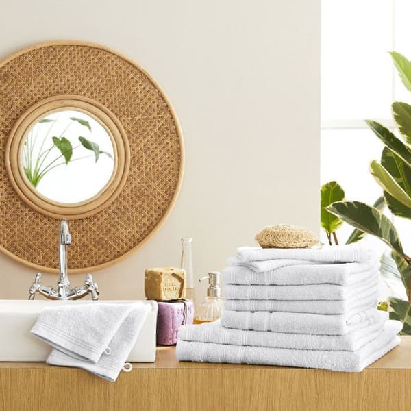 Komplett paket med 10 badrum "Spa" delar - 400 gr-m² - Färg: "Spa" Snow