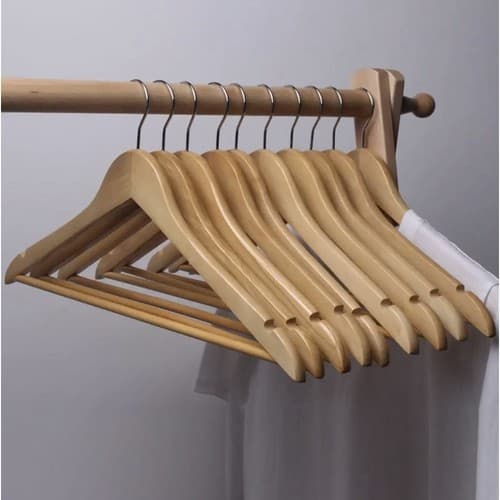 10-Pack - Trägalgar / Galgar i Trä - Klädhängare
