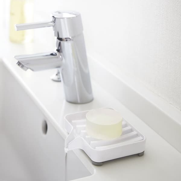 Tvålkopp med vit hällpip - L11 cm