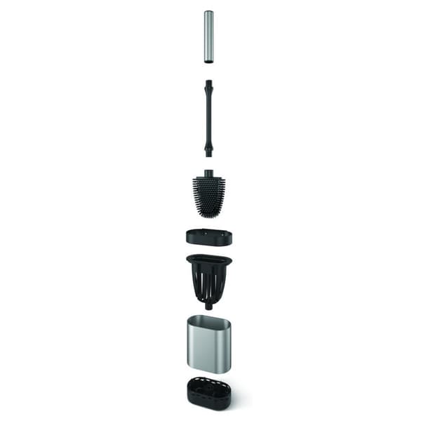 Metaltex Cleany Toiletbørste + Holder 13x8x47 cm Sort/rustfrit stål