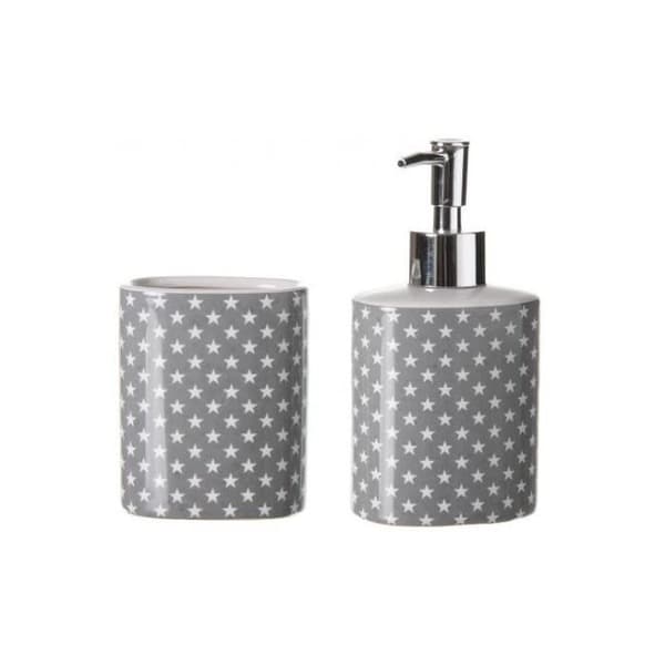 Toalettset Dispenser Och Glas 8,20 X 6,20 X 16 Cm