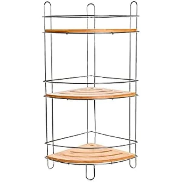 Badrumshylla - DKD HOME DECOR - Flerfärgad - Bambu och aluminium - 61x53x21 cm