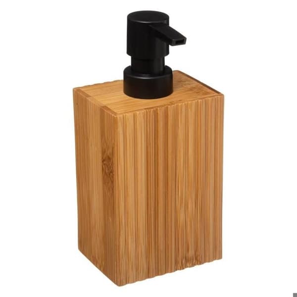 Bambu tvål eller lotion dispenser - FEM - Mått 8,2 x 6,5 x 17,5 cm - Vikt 0,230 kg