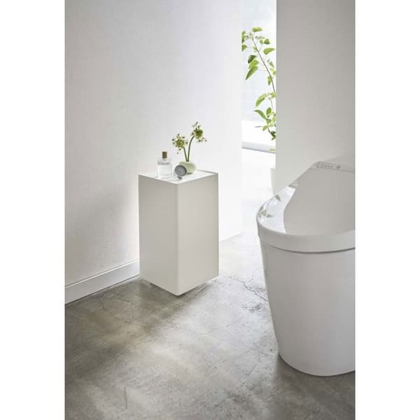 Toalettförvaring - Hjul - Vit - Stål - 4 hjul - 43 cm höjd