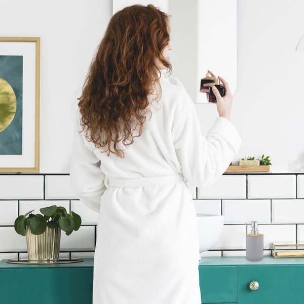 Relaxdays badrumstillbehör, set med 6, i plast och bambu, komplett set, grå